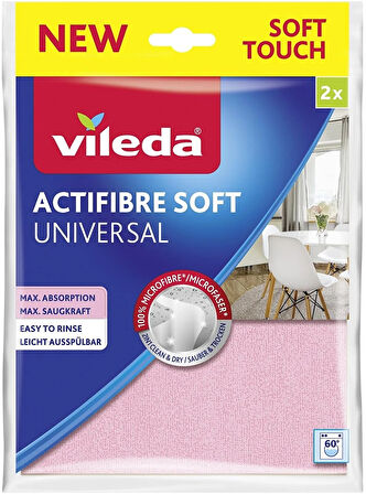 Vileda Actifibre Soft Universal New Soft Touch (Paket içi 2 Li) (12 Li Set)