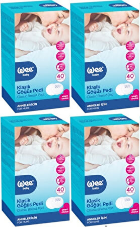 Wee Baby Klasik Göğüs Pedi (40 Lı) 160 Adet (4Pk*40)