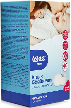 Wee Baby Klasik Göğüs Pedi (40 Lı) 1440 Adet (36Pk*40) 1 Koli