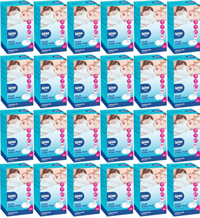 Wee Baby Klasik Göğüs Pedi (40 Lı) 960 Adet (24Pk*40)