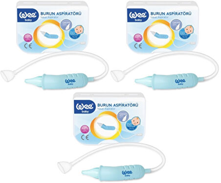 Wee Baby Burun Aspiratörü Nasal (Yeni Saklama Kabı Kutulu) (3 Lü Set) (WEE162)