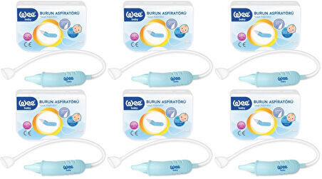 Wee Baby Burun Aspiratörü Nasal (Yeni Saklama Kabı Kutulu) (6 Lı Set) (WEE162)