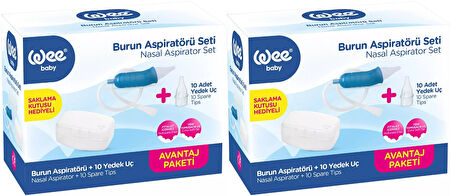 Wee Baby Burun Aspiratörü Seti Şeffaf (WEE945) (2 Li Set)