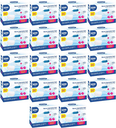 Wee Baby Burun Aspiratörü Seti Şeffaf (WEE945) (18 Li Set)