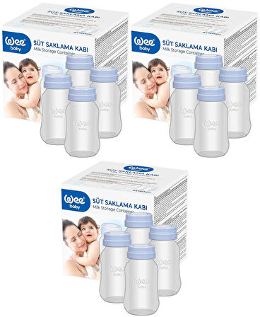 Wee Baby Süt Saklama Kabı (12 Li Set) (Kod:126) (3PK*4)