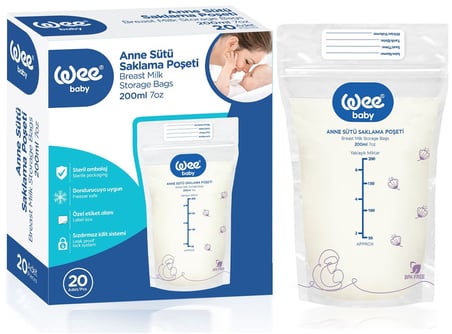 Wee Baby Anne Sütü - Süt Saklama Poşeti 360 Lı Set (Dondurucuya Uygun) (18PK*20)