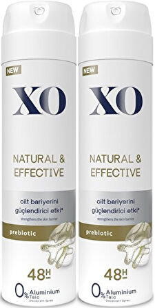 XO Deodorant 150ML Women-Kadın Natural & Effective (2 Li Set)