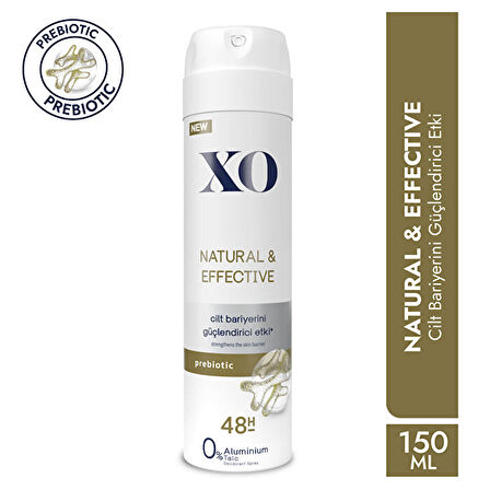 XO Deodorant 150ML Women-Kadın Natural & Effective (2 Li Set)