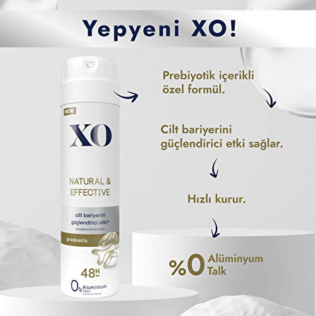 XO Deodorant 150ML Women-Kadın Natural & Effective (2 Li Set)