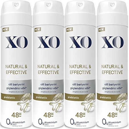 XO Deodorant 150ML Women-Kadın Natural & Effective (4 Lü Set)