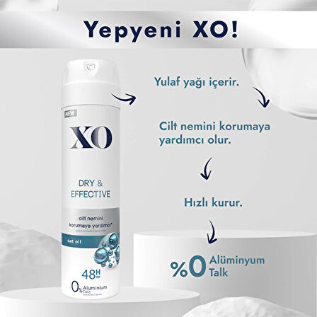 XO Deodorant 150ML Women-Kadın Dry & Effective (4 Lü Set)