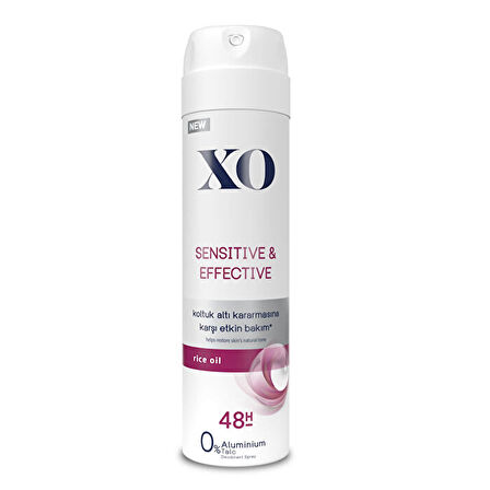 XO Deodorant 150ML Women-Kadın Sensitive & Effective (2 Li Set)