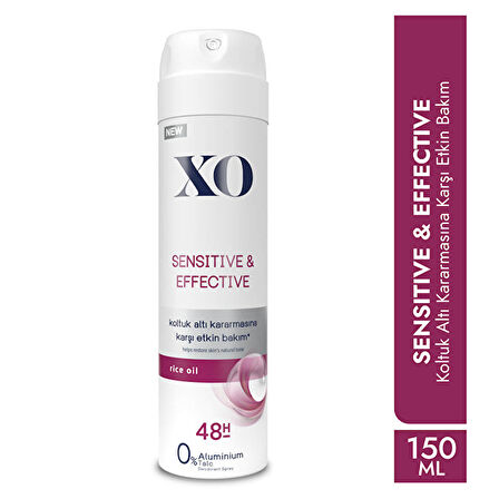 XO Deodorant 150ML Women-Kadın Sensitive & Effective (2 Li Set)