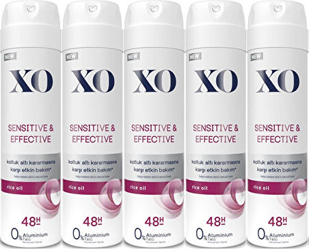 XO Deodorant 150ML Women-Kadın Sensitive & Effective (5 Li Set)