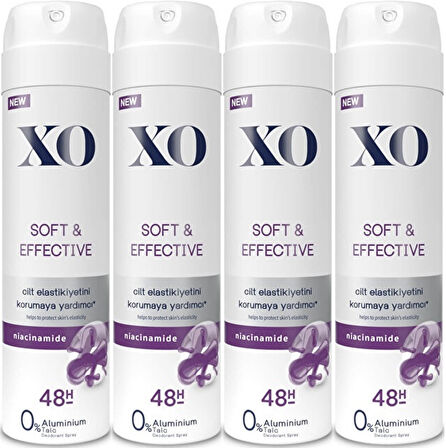 XO Deodorant 150ML Women-Kadın Soft & Effective (4 Lü Set)