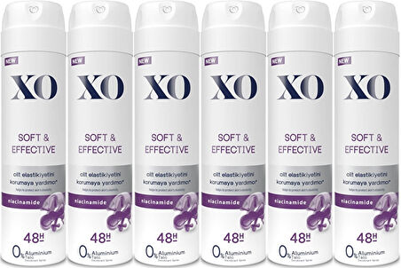 XO Deodorant 150ML Women-Kadın Soft & Effective (6 Lı Set)