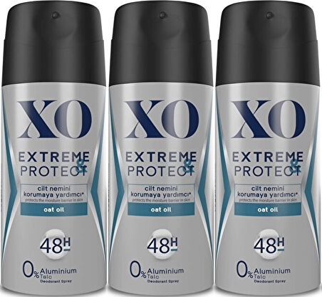 XO Deodorant 150ML Men-Erkek Extreme & Protect (3 Lü Set)