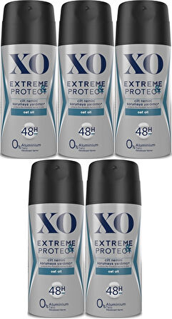 XO Deodorant 150ML Men-Erkek Extreme & Protect (5 Li Set)