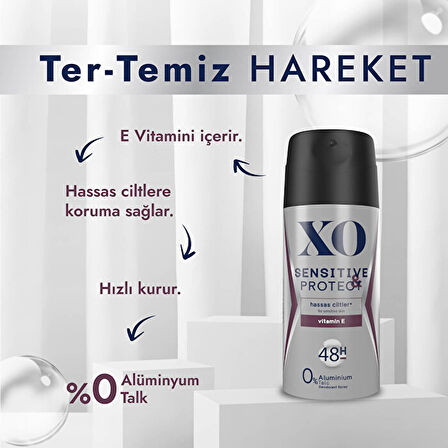 XO Deodorant 150ML Men-Erkek Sensitive & Protect (3 Lü Set)