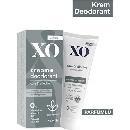 XO Krem Deodorant 75ML Unisex Care & Effective Parfümlü (2 Li Set)