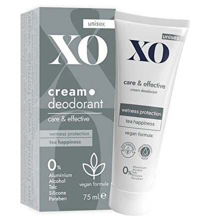 XO Krem Deodorant 75ML Unisex Care & Effective Parfümlü (5 Li Set)