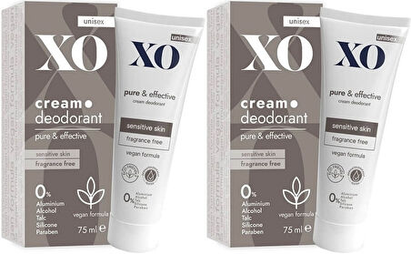 XO Krem Deodorant 75ML Unisex Pure & Effective Kokusuz (2 Li Set)