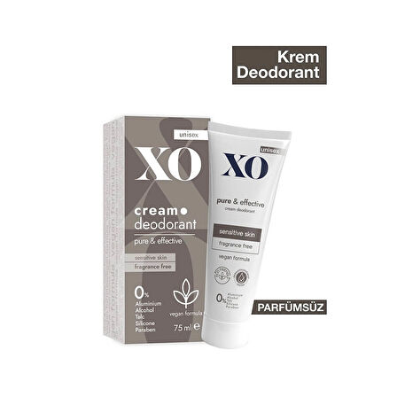 XO Krem Deodorant 75ML Unisex Pure & Effective Kokusuz (5 Li Set)