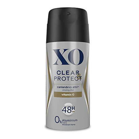 XO Deodorant 150ML Men-Erkek Clear & Protect (3 Lü Set)