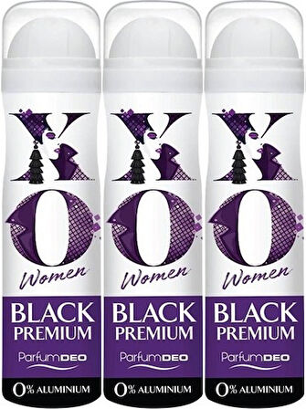 XO Deodorant 150ML Women-Kadın Black Premium (3 Lü Set)