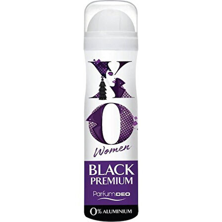 XO Deodorant 150ML Women-Kadın Black Premium (6 Lı Set)