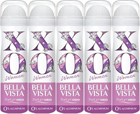 XO Deodorant 150ML Women-Kadın Bella Vista (5 Li Set)