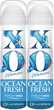 XO Deodorant 150ML Women-Kadın Ocean Fresh (2 Li Set)