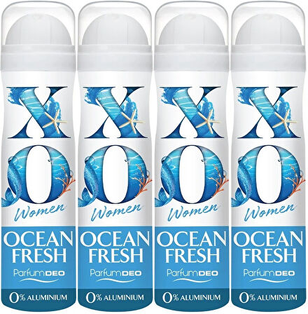 XO Deodorant 150ML Women-Kadın Ocean Fresh (4 Lü Set)