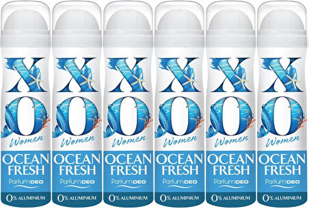 XO Deodorant 150ML Women-Kadın Ocean Fresh (6 Lı Set)