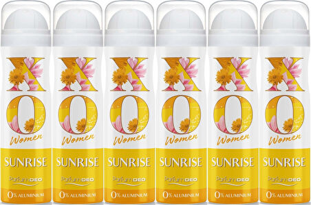 XO Deodorant 150ML Women-Kadın Sunrise (6 Lı Set)