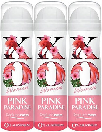 XO Deodorant 150ML Women-Kadın Pink Paradise (3 Lü Set)