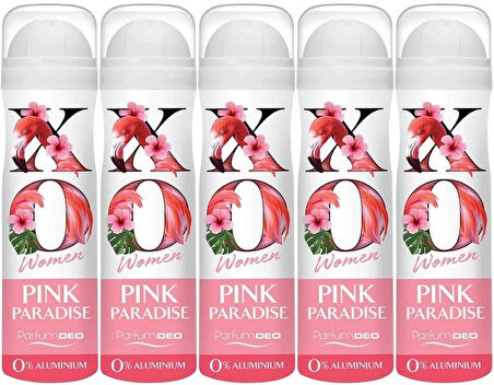 XO Deodorant 150ML Women-Kadın Pink Paradise (5 Li Set)