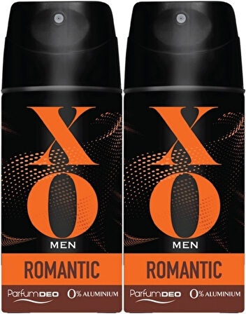 XO Deodorant 150ML Men-Erkek Romantıc (2 Li Set)