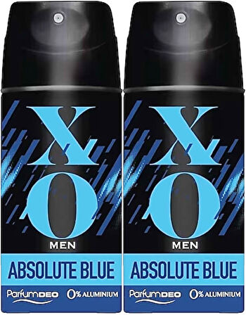 XO Deodorant 150ML Men-Erkek Absolute Blue (2 Li Set)