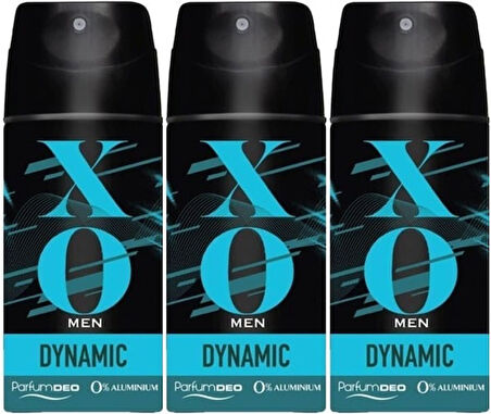 XO Deodorant 150ML Men-Erkek Dynamıc (3 Lü Set)