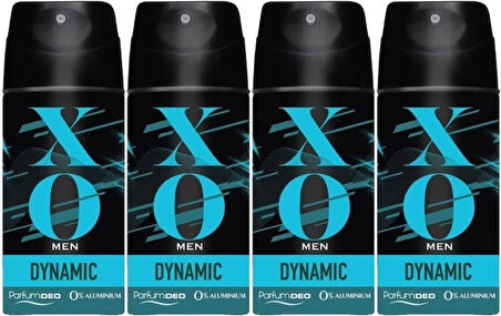 XO Deodorant 150ML Men-Erkek Dynamıc (4 Lü Set)