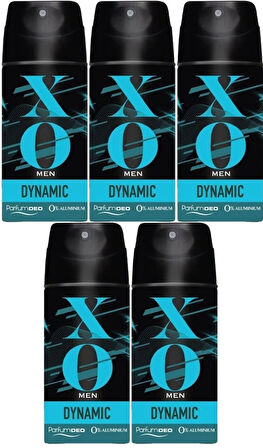 XO Deodorant 150ML Men-Erkek Dynamıc (5 Li Set)