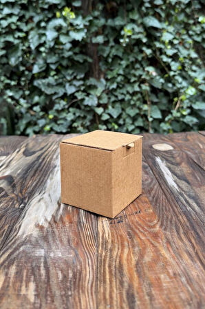 8x8x8cm Küp Kilitli Kraft Kutu 25 Adet