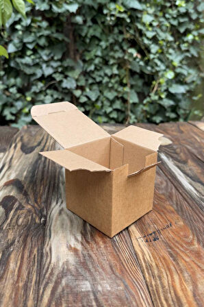8x8x8cm Küp Kilitli Kraft Kutu 25 Adet