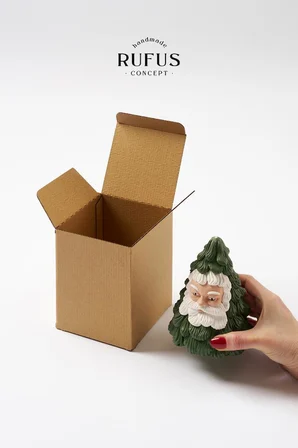 10,5x10,5x14cm Kilitli Kraft Kutu 25 Adet