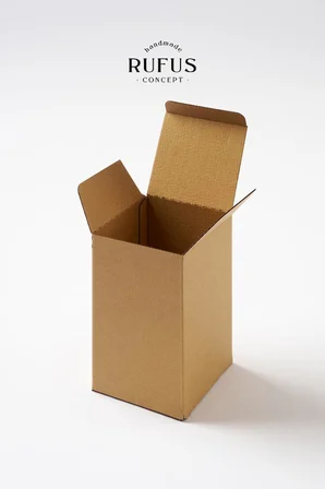 10,5x10,5x18cm Kilitli Kraft Kutu 25 Adet