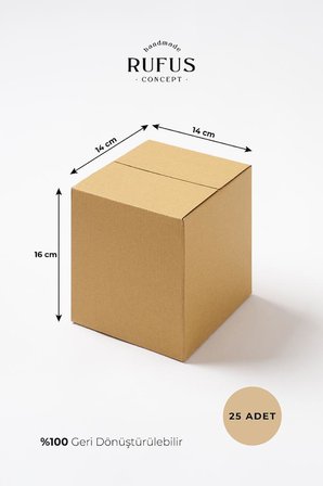 14x14x16cm Kraft Koli 25 Adet