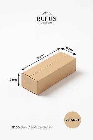 16x6x4cm Kraft Koli 25 Adet