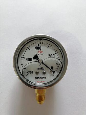 Pakkens 50x10 Gliserinli Alttan Çıkışlı Manometre