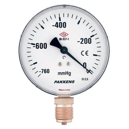 Pakkens 50x01 Kuru Alttan Çıkış Vakummetre